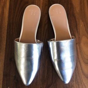 A New Day Silver Metallic Mules